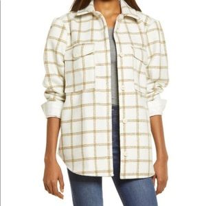🌸SOLD🌸 NEW Nordstrom Flannel Jacket Treasure & Bond Ivory Shacket Plus Size